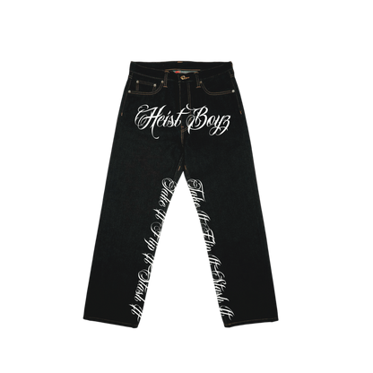 New “Heist Boyz” Cursive Jeans